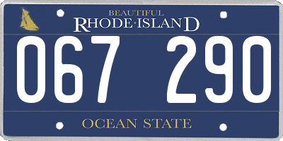 RI license plate 067290