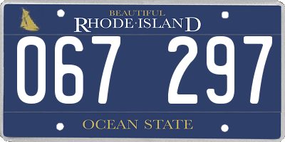 RI license plate 067297