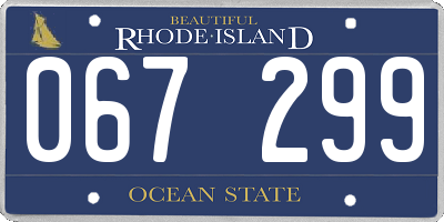 RI license plate 067299