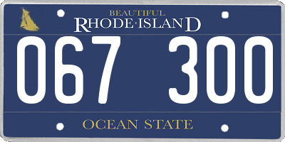 RI license plate 067300