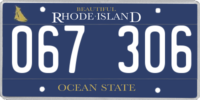 RI license plate 067306
