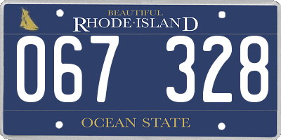 RI license plate 067328
