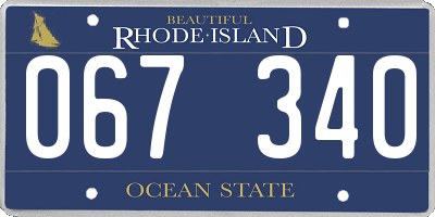 RI license plate 067340