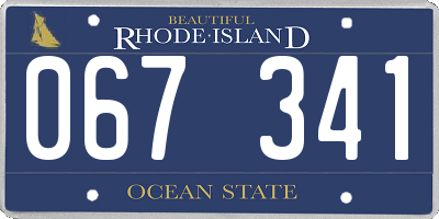 RI license plate 067341