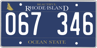 RI license plate 067346