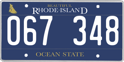 RI license plate 067348