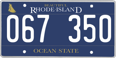RI license plate 067350