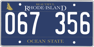 RI license plate 067356
