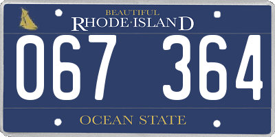 RI license plate 067364