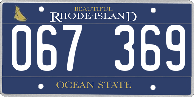 RI license plate 067369
