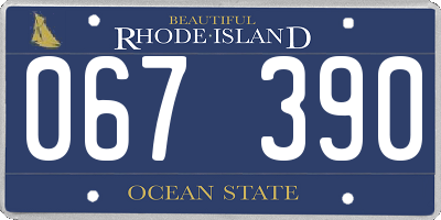 RI license plate 067390