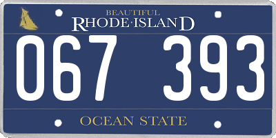RI license plate 067393