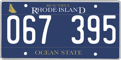 RI license plate 067395