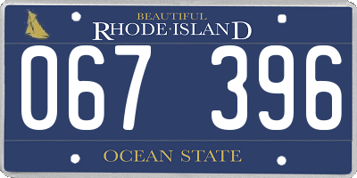 RI license plate 067396