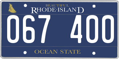 RI license plate 067400