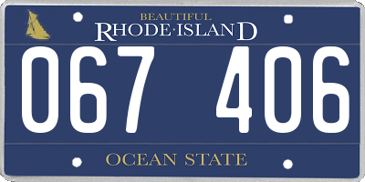 RI license plate 067406