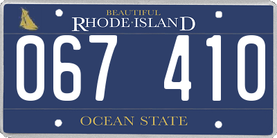 RI license plate 067410