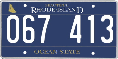 RI license plate 067413