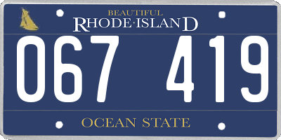 RI license plate 067419