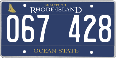 RI license plate 067428