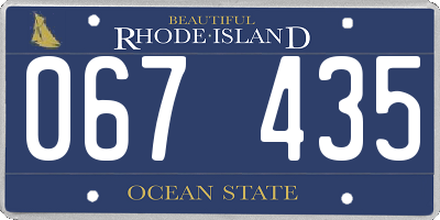 RI license plate 067435