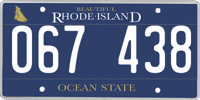 RI license plate 067438