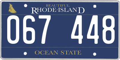 RI license plate 067448