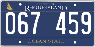 RI license plate 067459