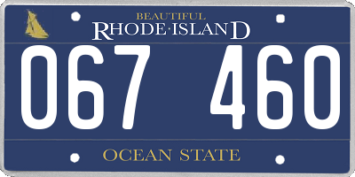 RI license plate 067460