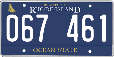 RI license plate 067461