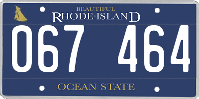 RI license plate 067464
