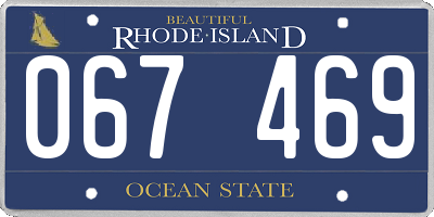 RI license plate 067469