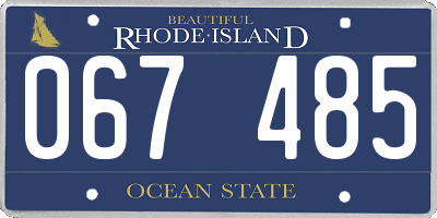 RI license plate 067485