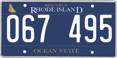 RI license plate 067495