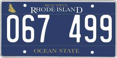 RI license plate 067499