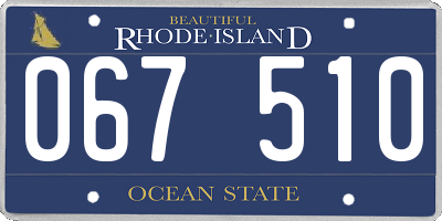 RI license plate 067510