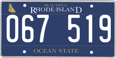 RI license plate 067519
