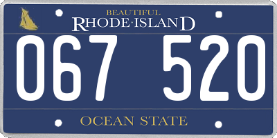 RI license plate 067520