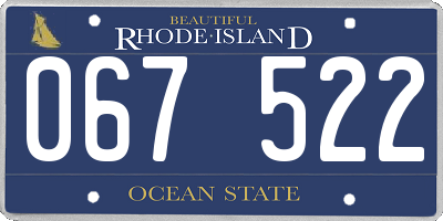 RI license plate 067522
