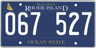 RI license plate 067527