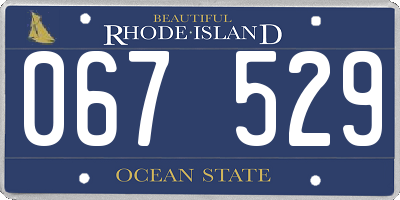RI license plate 067529