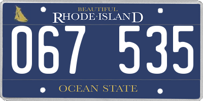 RI license plate 067535