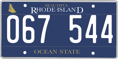 RI license plate 067544