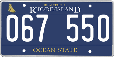 RI license plate 067550