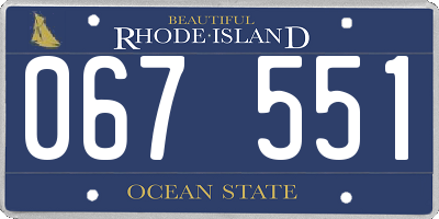 RI license plate 067551