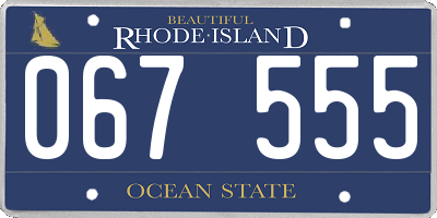 RI license plate 067555