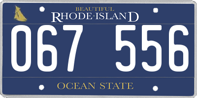 RI license plate 067556