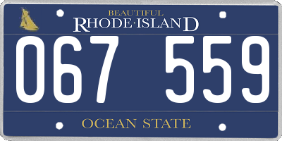 RI license plate 067559
