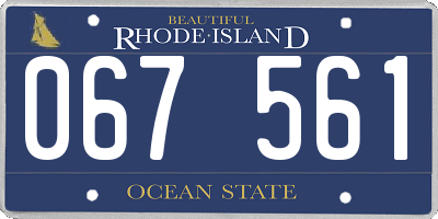 RI license plate 067561