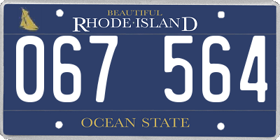RI license plate 067564